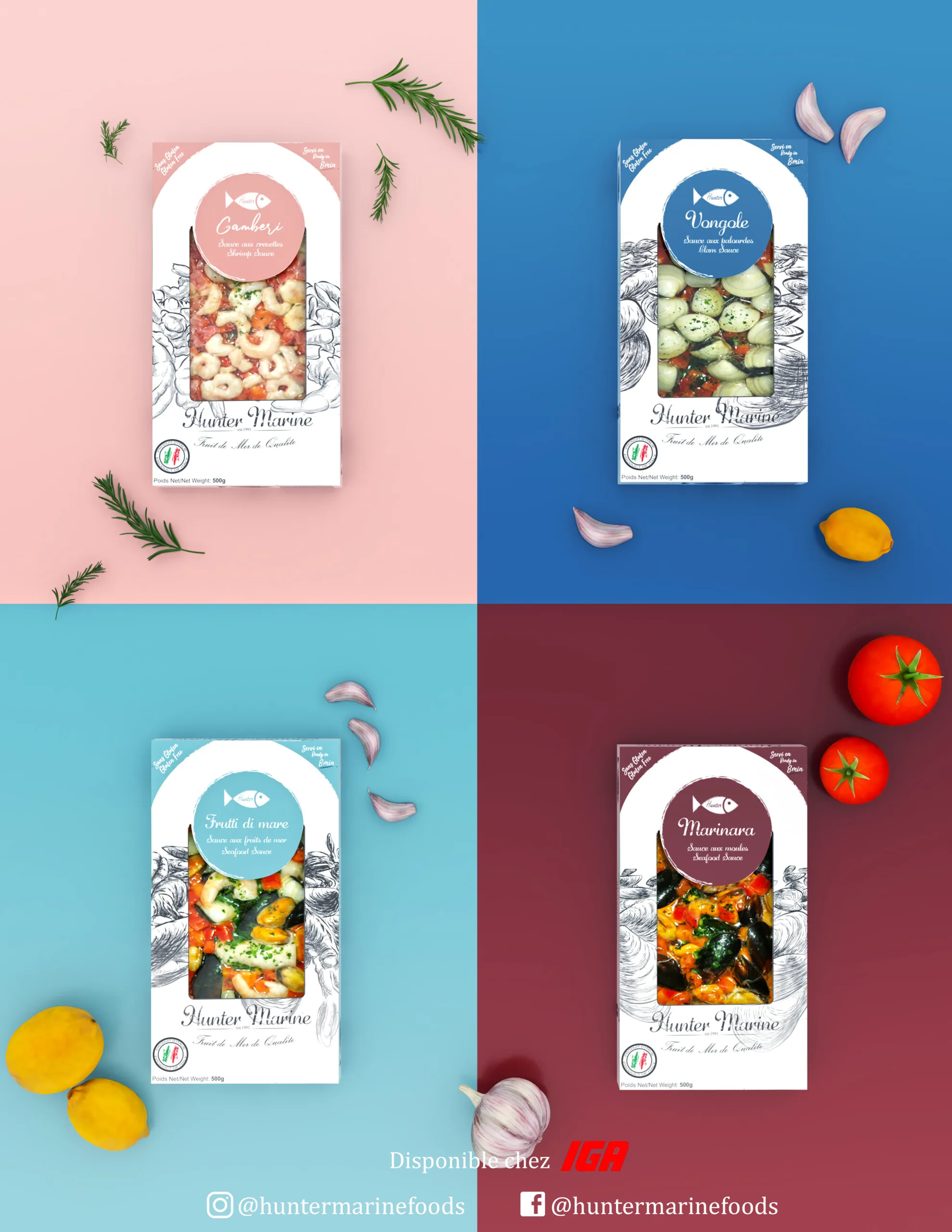Hunter Marine meal tray packaging render